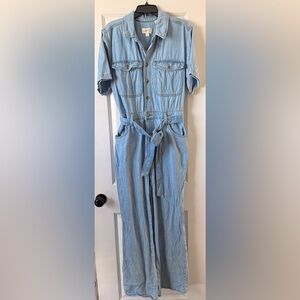 Universal Thread Light Blue Denim Women's Jumpsuit